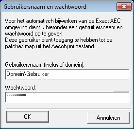 Gebruikersnaam en wachtwoord